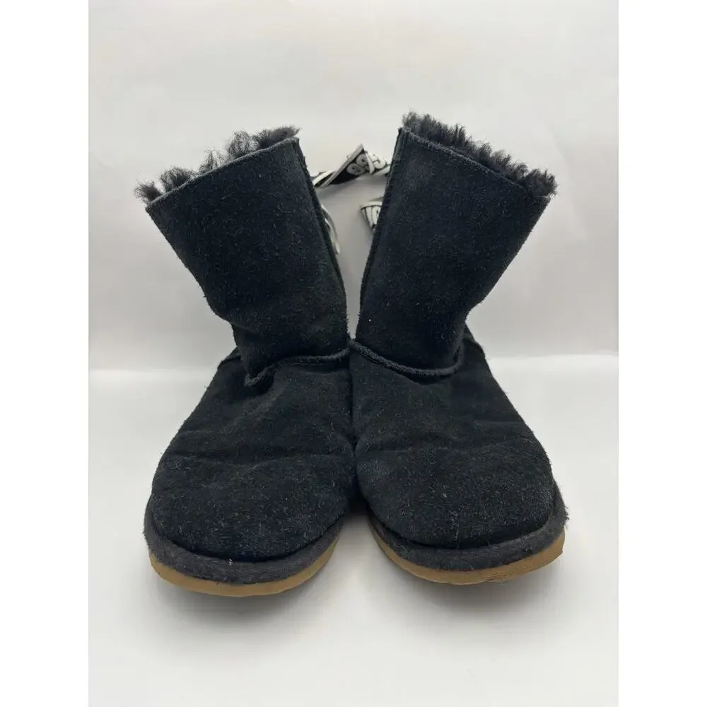 Ugg Bailey Bow II Black Boots Kids Size 5